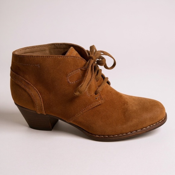 Clarks Shoes - Clarks Brown Suede Ankle Booties